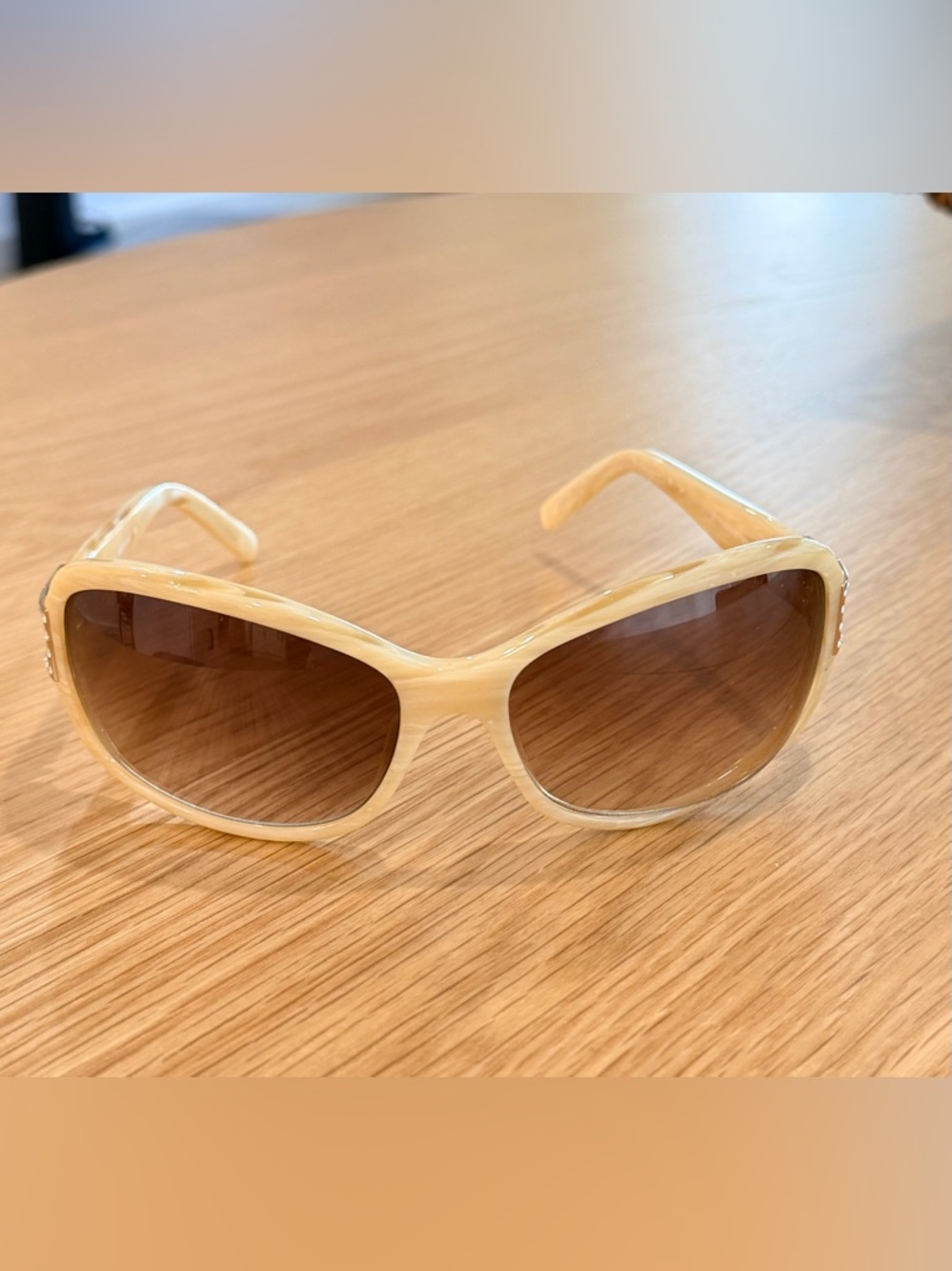 Vintage KATE SPADE NEW YORK “ESTHER/S” Sunglasses Italy 06-5G-120 Beige Marble